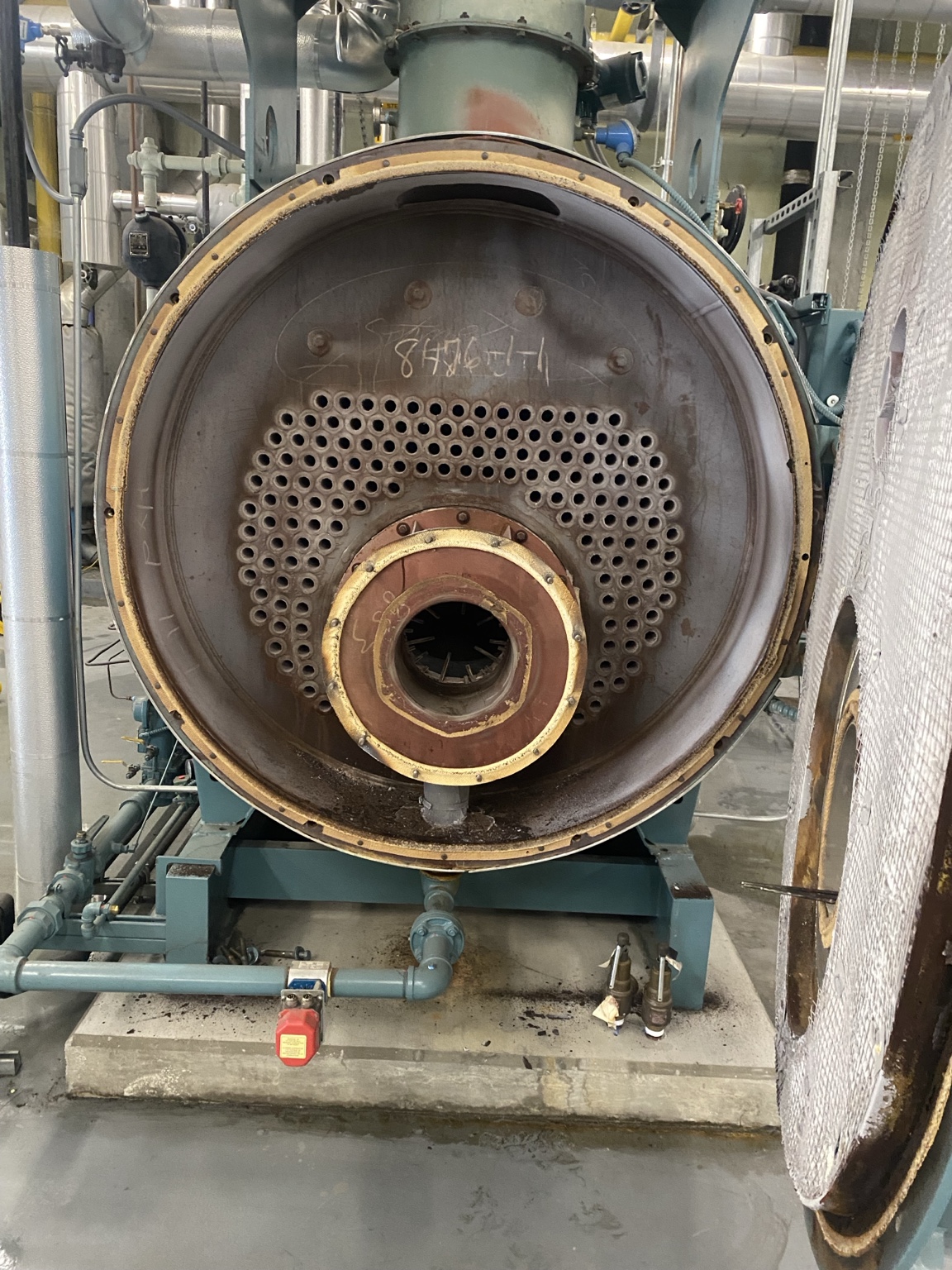 Open boiler for maintenance