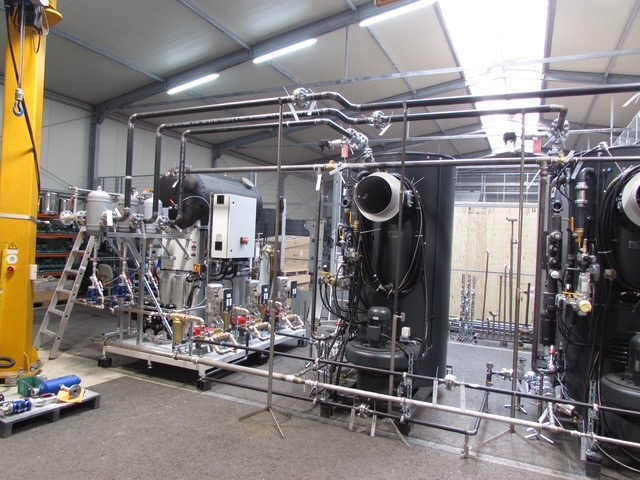 Large industrial boiler equipment